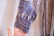 画像10: 60〜70年代サックスブルー×ホワイトキルティング切替ゴールドスタンプ付き長袖インド綿ドレス (10)