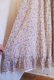 画像12: 60〜70年代ライトグレー×オフホワイト×ベイビーピンク花柄シャーリング切替リボン付きレースラウンドネックノースリーブドレス