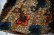 画像15: ブラウン×オレンジ×ブルー花柄ハートボタンホルターネックアフリカンバティックドレス