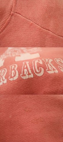 他の写真1: 50〜60年代ピンク×ホワイトフロッキープリントクルーネック半袖スウェット