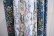 画像11: 70年代ネイビー×ホワイト×カラフル花柄レース切替半袖ロングドレス