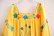 画像7: 60〜70年代イエロー×カラフル花シルク刺繍フリンジ付き長袖メキシカンドレス