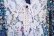画像12: 70年代ネイビー×ホワイト×カラフル花柄レース切替半袖ロングドレス