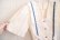 画像9: 70年代ホワイト×ブルー×カラフル無地＆花柄テープレースリボン付きスクエアネックパフスリーブ半袖ドレス