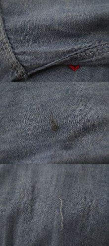 他の写真2: 70年代”BIGMAC”サックスブルー×カラフル太陽＆蝶々刺繍ポケット付き長袖シャンブレーシャツ
