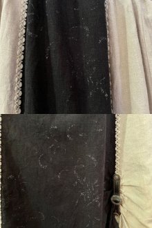 他の写真2: 生成り×ブラック無地切替飾りベルト付きリネンチロルスカート