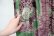 画像10: パープル×ライトグリーンタイダイ染めウッドビーズ＆ポケット付き半袖アフリカンバティックドレス