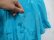 画像10: ブルー花柄ポケット付きチャイナボタンスタンドカラー半袖トップ (10)