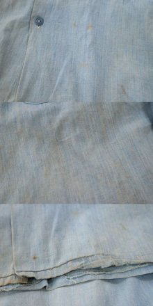他の写真2: 50〜60年代ライトブルー無地ポケット襟付き半袖シャンブレーシャツ