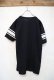 画像9: 70〜80年代”Champion”バータグブラック×ホワイトクルーネック半袖フットボールTシャツ