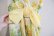 画像10: 70年代ホワイト×イエロー花柄カシュクールノースリーブシースルードレス