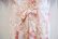 画像12: ホワイト×ピンク花柄総レースリボン付きVネック半袖インドレーヨンドレス (12)