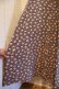 画像9: 60〜70年代ネイビー×ベージュピンク花柄レース切替シャーリングリボン付きパフスリーブ半袖ドレス