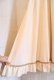 画像10: 60年代”GUNNE SAX”生成り×ベージュ無地麻テープレースアップリボン付きVネックパフスリーブ半袖ドレス (10)
