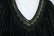 画像11: 60〜70年代ブラック×ゴールドラメVネック五分袖ギリシャドレス (11)