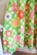 画像9: 60〜70年代グリーン×ピンク花柄＆チェックVネック半袖ドレス