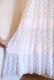 画像9: 60〜70年代ホワイト×サックスブルー花柄レーススリーブ長袖ロングドレス