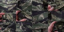 他の写真1: u.s. militaryブラック×カーキポケット付きタイガーカモフラージュパンツ