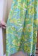 画像8: 60年代ブルー×グリーン×ライトグリーン花柄クルーネック半袖ドレス