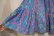 画像8: ブルー×ピンク花＆ネイティブ柄ティアードスカート