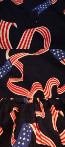 他の写真1: made in USA ネイビー×レッド国旗柄ティアードコットンスカート
