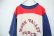 画像6: 70年代”Champion”バータグ　ホワイト×ネイビー×レッド染み込みプリントラウンドネック半袖フットボールTシャツ