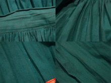 他の写真1: 50〜60年代ターコイズグリーン×ゴールドラメ＆刺繍テープ付きメキシカンサーキュラースカート