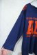 画像7: 70年代”ARTEX”ネイビー×朱色ラバープリントVネック七分袖フットボールTシャツ