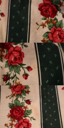 他の写真2: オフホワイト×グリーン×レッド花柄セーラーカラーオールインワン