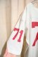 画像10: 60〜70年代ホワイト×レッドナンバリングプリントクルーネック五分袖フットボールTシャツ