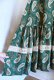 画像10: 60〜70年代グリーン×ホワイト×ペールグリーン花＆ペイズリー柄レース付きラウンドネック長袖ドレス