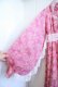 画像9: 60〜70年代ピンク×ホワイト花柄レース付きボリュームスリーブ長袖ドレス