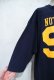画像4: 80年代”Champion”トリコタグネイビー×イエローナンバリングクルーネック七分袖フットボールTシャツ