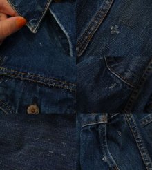 他の写真1: ”Levi's”70505 "e"インディゴブルーポケット襟付き長袖デニムジャケット