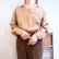 画像4: "Ralph Lauren" ベージュ×ブラウン刺繍ポケット付き開襟長袖レーヨンシャツ
