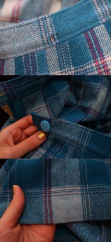 他の写真1: ”PENDOLTON”ターコイズブルー×ピンクチェック柄ウールスカート