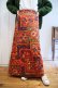 画像3: 60〜70年代オレンジ×カラフル花柄サイケデリックキルティングスカート