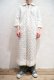画像4: 60〜70年代ホワイト×ブルー×オレンジ花刺繍長袖キルティングドレス