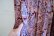 画像10: 70年代ボルドー×ピンク×サックスペイズリー柄ベロア切替ポケット付きラウンドネック長袖ドレス