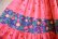 画像10: ピンク×ブルーグリーン花柄ティアードスカート