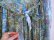 画像14: 70年代ライトブルー×グリーン×ブルー花＆ペイズリー柄シャーリング切替スクエアネックパフスリーブ長袖ロングドレス