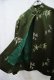画像10: モスグリーン×ライトグリーン刺繍スタンドカラー長袖チャイナトップ