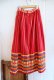 画像9: 50〜60年代ピンクレッド×イエロー×カラフルストライプグアテマラ刺繍ロングスカート