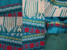 他の写真2: 50〜60年代ターコイズグリーン×ホワイト×レッドグアテマラ刺繍スカート