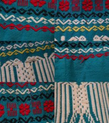 他の写真3: 50〜60年代ターコイズグリーン×ホワイト×レッドグアテマラ刺繍スカート