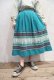 画像4: 50〜60年代ターコイズグリーン×ホワイト×レッドグアテマラ刺繍スカート (4)