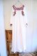 画像16: 60〜70年代ホワイト×カラフルサンアントニーノ刺繍半袖メキシカンロングドレス