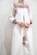 画像5: 60〜70年代ホワイト×カラフルサンアントニーノ刺繍半袖メキシカンロングドレス