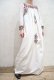 画像3: 60〜70年代ホワイト×カラフルサンアントニーノ刺繍半袖メキシカンロングドレス