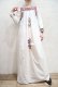 画像2: 60〜70年代ホワイト×カラフルサンアントニーノ刺繍半袖メキシカンロングドレス (2)